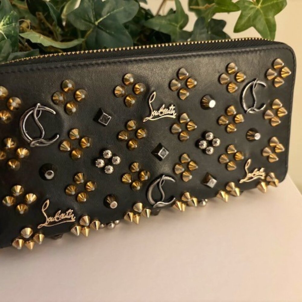 👠Christian Louboutin Panettone Wallet-Black/Silver/Gold